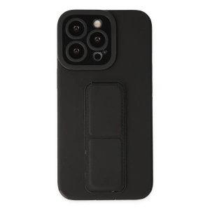 İphone 14 Pro Kılıf Mega Standlı Silikon - Siyah