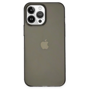 İphone 14 Pro Kılıf Pc Sert Şeffaf Kapak - Siyah