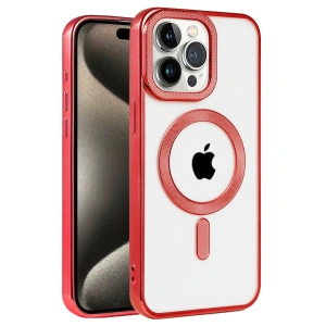 İphone 14 Pro Max Kılıf Kronos Magsafe Kapak - Kırmızı