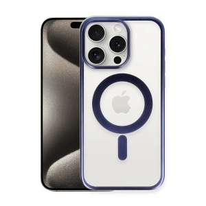 İphone 15 Pro Kılıf Erozi Magsafe Kapak - Lacivert