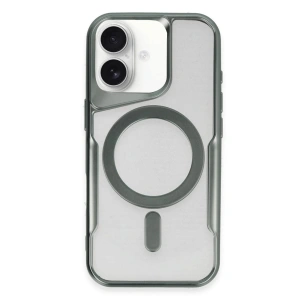 İphone 16 Plus Kılıf Boyi Magsafe Silikon Kapak - Yeşil