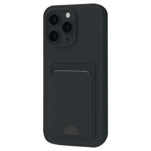 İphone 16 Pro Max Kılıf Kelvin Kartvizitli Silikon - Siyah