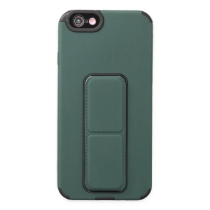 İphone 6 Kılıf Mega Standlı Silikon - Yeşil