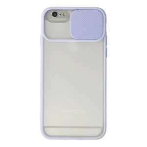 İphone 6 Kılıf Palm Buzlu Kamera Sürgülü Silikon - Lila