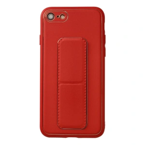 İphone 7 Kılıf Coco Deri Standlı Kapak - Kırmızı