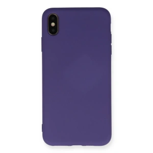 İphone Xs Max Kılıf Nano İçi Kadife Silikon - Mor