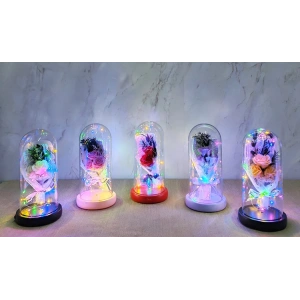 Işıklı Müzikli Romantik Gül Buketi