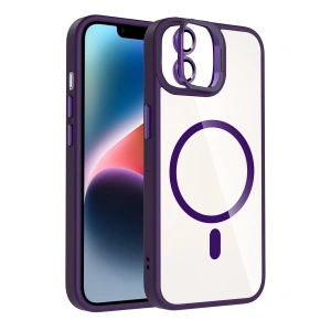 Joko Apple İphone 11 Remim Lensli Magsafe Standlı Kapak - Derin Mor