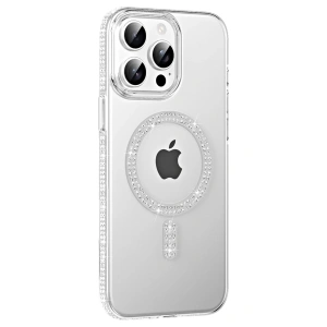 Joko Apple İphone 14 Pro Max Move Taşlı Magsafe Kapak - Gümüş