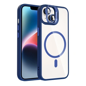 Joko Apple İphone 14 Remim Lensli Magsafe Standlı Kapak - Lacivert