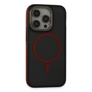 Joko Apple İphone 15 Pro Max Rocky Magsafe Kapak - Siyah-kırmızı