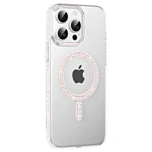 Joko Apple İphone 15 Pro Move Taşlı Magsafe Kapak - Gümüş