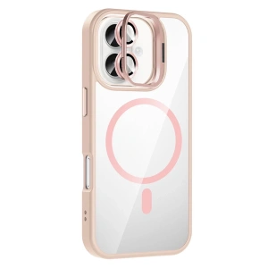 Joko Apple İphone 16 Plus Remim Lensli Magsafe Standlı Kapak - Pembe
