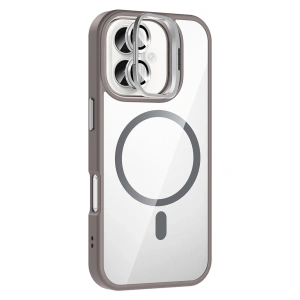 Joko Apple İphone 16 Plus Remim Lensli Magsafe Standlı Kapak - Titan Gri
