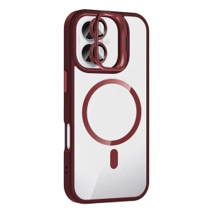 Joko Apple İphone 17 Remim Lensli Magsafe Standlı Kapak - Bordo