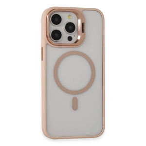Joko İphone 15 Pro Max Kılıf Roblox Lens Magsafe Standlı Kapak - Pudra