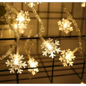 Kar Tanesi 5m 28 Led Gün Işığı Kar Tanesi:4cm Pilli 2 Kademeli