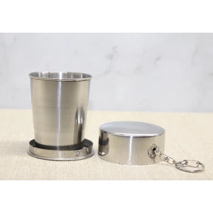 Katlanabilir Tekli Paslanmaz Çelik Shot Bardak 7 cm