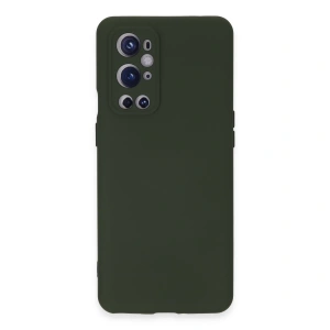 One Plus 9 Pro Kılıf Nano İçi Kadife Silikon - Koyu Yeşil