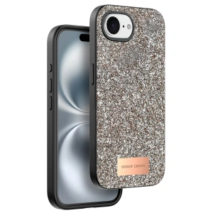 Onegif Apple İphone 16e Bright Simli Kapak - Gold