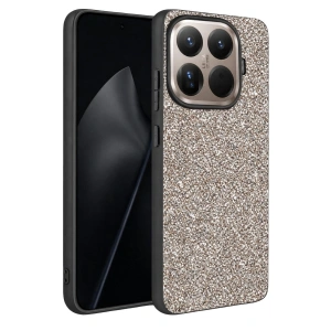 Onegif Xiaomi Mi 15t Pro Bright Simli Kapak - Gümüş