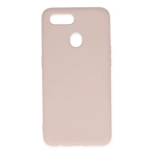 Oppo A12 Kılıf Nano İçi Kadife Silikon - Pudra