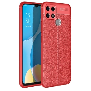 Oppo A15 Kılıf Auto Focus Kapak - Kırmızı