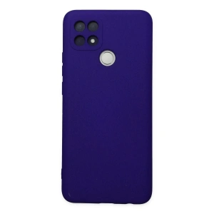 Oppo A15 Kılıf Nano İçi Kadife Silikon - Mor