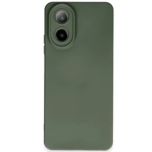 Oppo A38 Kılıf Nano İçi Kadife Silikon - Koyu Yeşil