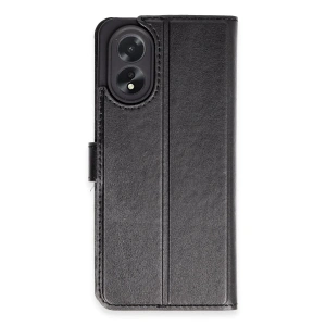 Oppo A38 Kılıf Trend S Plus Kapaklı Kılıf - Siyah