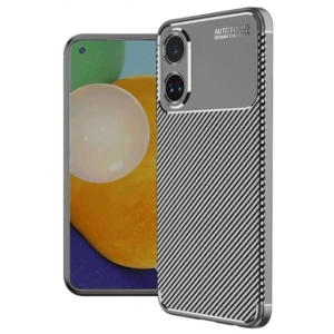 Oppo A60 Kılıf Auto Focus Karbon Kapak - Gri