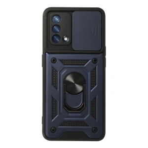 Oppo A74 4g Kılıf Pars Lens Yüzüklü Silikon - Lacivert