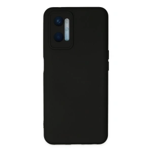 Oppo A96 Kılıf Nano İçi Kadife Silikon - Siyah