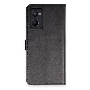 Oppo A96 Kılıf Trend S Plus Kapaklı Kılıf - Siyah