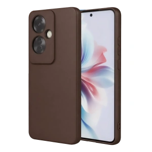 Oppo Reno 11f Kılıf First Silikon - Kahverengi