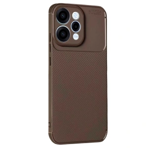 Oppo Reno 15 Auto Focus Karbon Kapak - Kahverengi