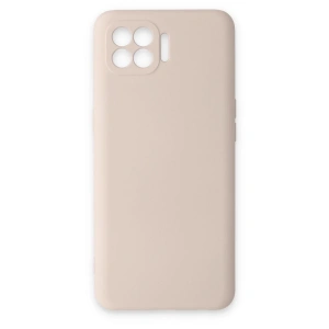 Oppo Reno 4 Lite Kılıf Nano İçi Kadife Silikon - Pudra