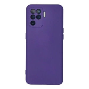 Oppo Reno 5 Lite Kılıf Nano İçi Kadife Silikon - Mor