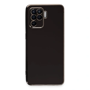 Oppo Reno 5 Lite Kılıf Volet Silikon - Siyah