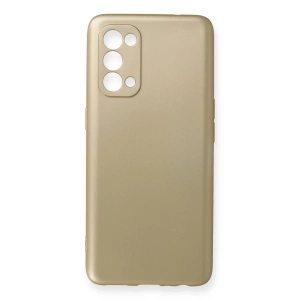 Oppo Reno 5 Pro Kılıf First Silikon - Gold
