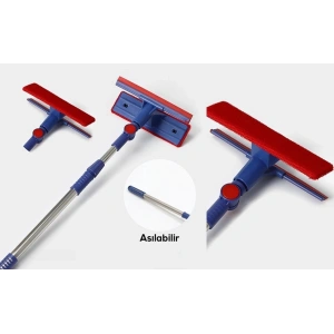 Oynar Başlıklı Çekçekli Teleskopik Cam Silme Aparatı