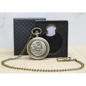 Özel Kutulu Tren Temalı Köstekli Saat Alk4670