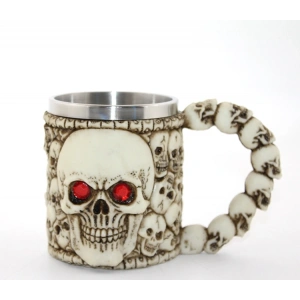 Paslanmaz Çelik Kurukafa Kupa Bardak Alk2593