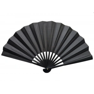 Plastik Kumaş Yelpaze 12li Siyah
