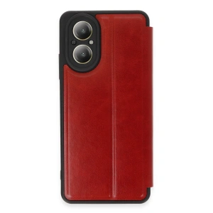 Realme 12 Lite Kılıf Flip Cover - Kırmızı