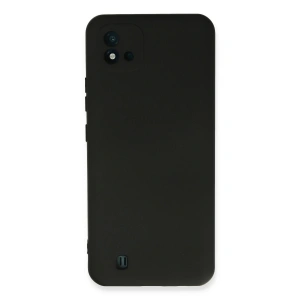 Realme C11 2021 Kılıf Nano İçi Kadife Silikon - Siyah