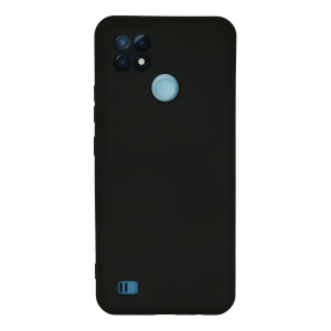 Realme C21 Kılıf Nano İçi Kadife Silikon - Siyah