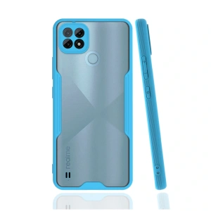 Realme C21 Kılıf Platin Silikon - Mavi