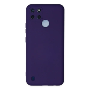 Realme C25y Kılıf Nano İçi Kadife Silikon - Mor