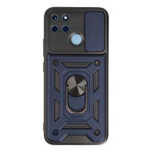 Realme C25y Kılıf Pars Lens Yüzüklü Silikon - Lacivert